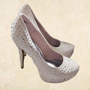 David's Bridal Sparkle Heels